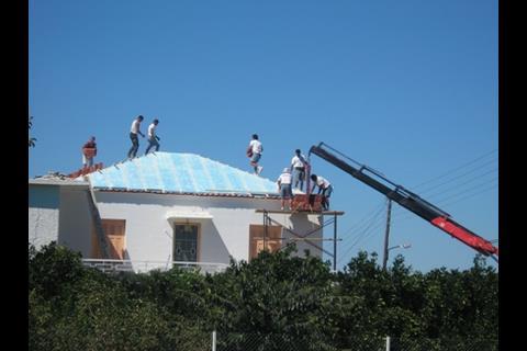 Men on roof